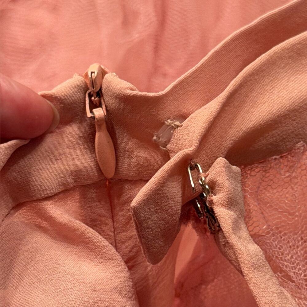 Authentic Christian Dior SS18 Pink Tulle Ruffle Midi Skirt IT 40 Twee Bow waist - Picture 10 of 12